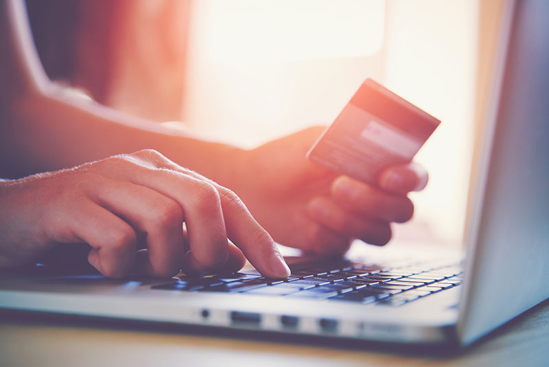 paying with credit card online