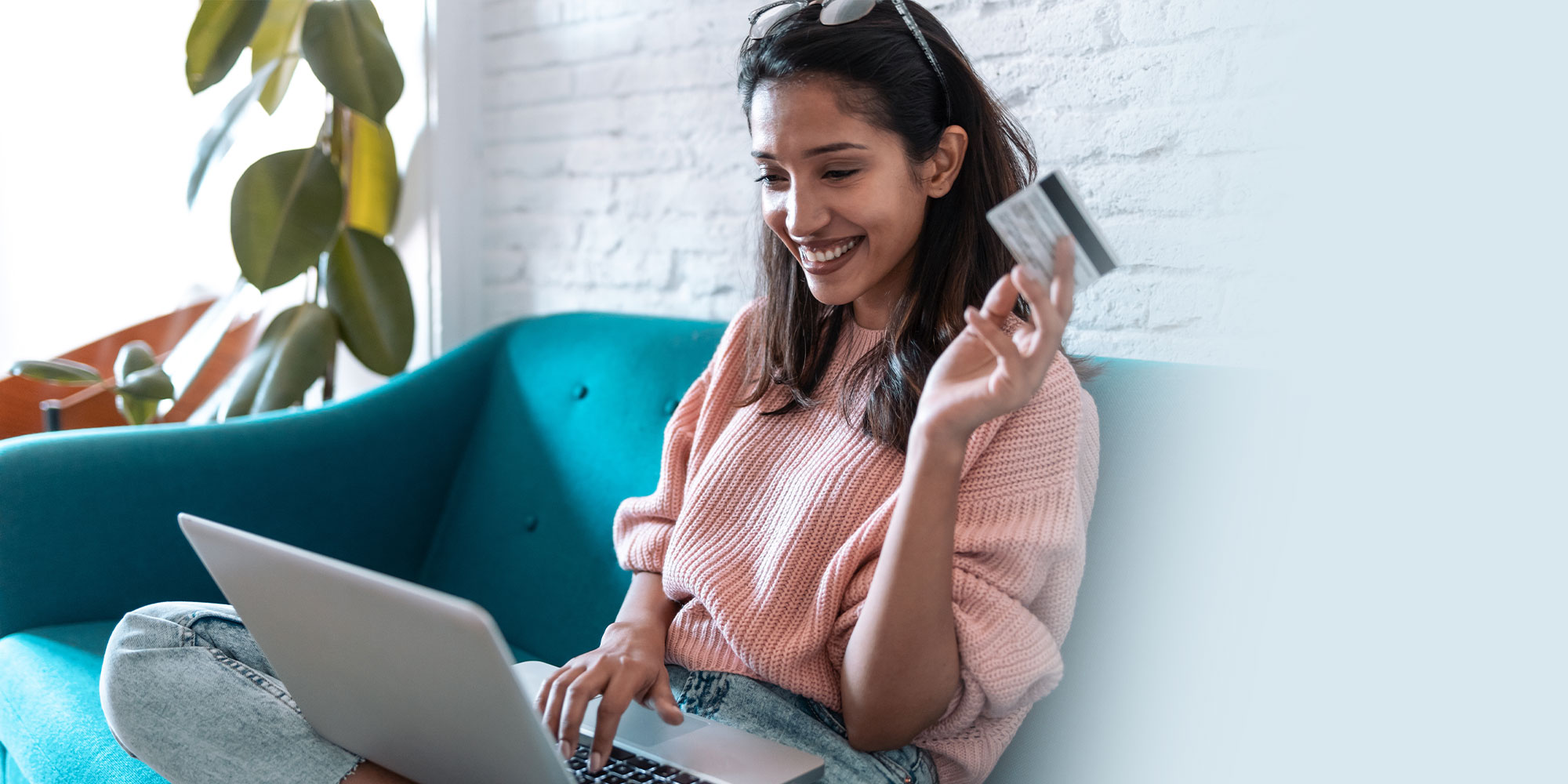 young woman dental financing online