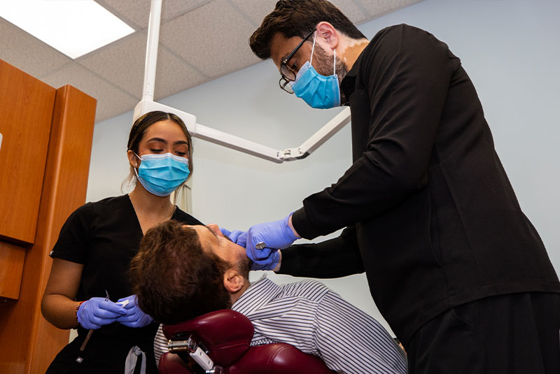 dental patient receiving treatment